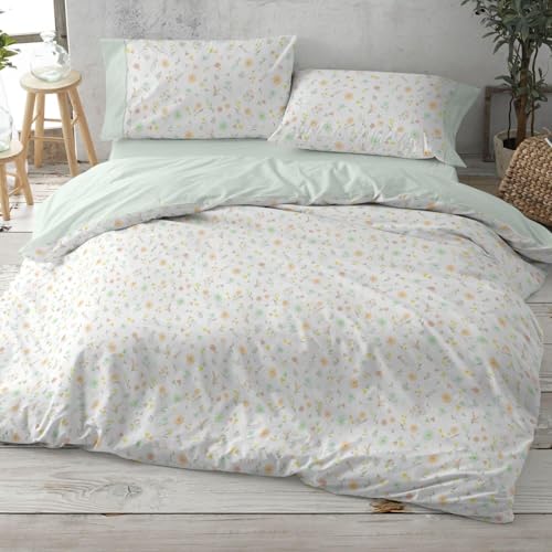 Burrito Blanco | Fundas nórdicas Estampadas | Cama de 105cm. (+Medidas Disponibles) | Diseño 538 | Color Menta (105x190/200cm.)