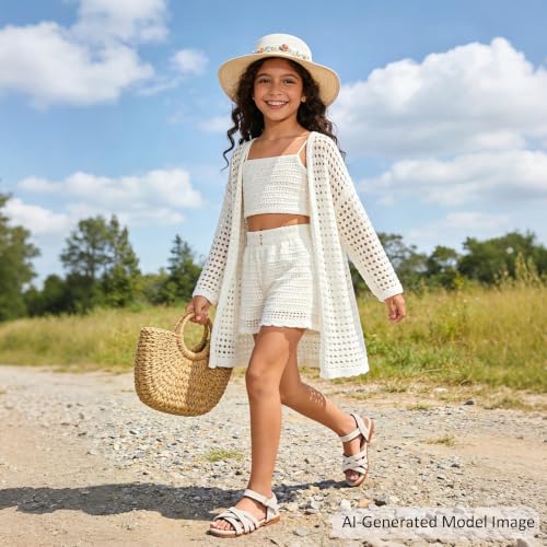 Image of Felix & Flora Toddler Girl Sandals - Little Girl Easter Dress Shoes Lightweight Open Toe Beach Holiday Flats