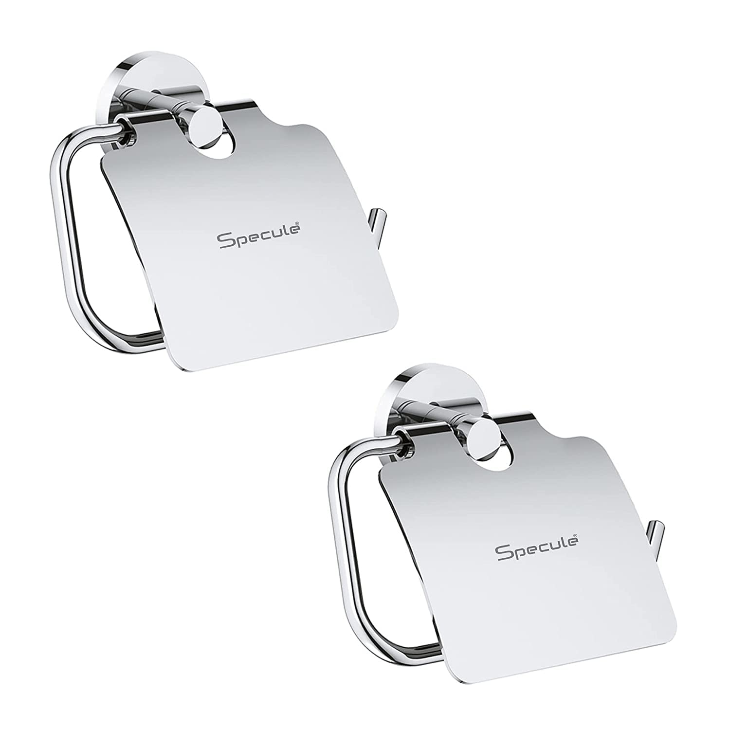 Specule 304 Grade Stainless Steel Toilet Paper Roll Holder/Tissue Dispenser with Lid for Bathroom/Kitchen/Bathroom Accessories (Chrome) (Pack of 2) (B0B8W9LBVL) Amazon Price History, Amazon Price Tracker