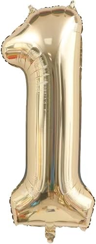 Miniatura 6 de Juego de globos del número 0 de oro blanco de 40 pulgadas, decoraciones de fiesta de cumpleaños. (0)