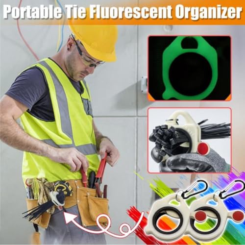 Elqubkan Kabelbinder-Organizer, 5-Teilig, Werkzeuggürtel-Krawattenhalter, Kabelbinderspanner, ABS, Schwarz, Belt Clip mit Automatik-Kabelbinder-Sicherungsmechanismus