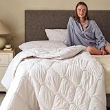 WOOLROOM Classic Warm Wool Double Duvet 11-14 tog Allergy Friendly Heat Regulating Dust Mite Resistant All Night Natural British Wool Bedding Comfort - Perfect For Winter Months or Cold Sleepers - Image 2