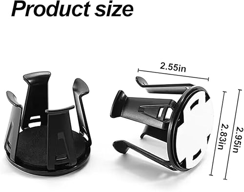 Miniatura 2 de Adaptador delgado para portavasos de automóvil, 2 piezas de soporte para bebidas energéticas, reversible, sin meneo, accesorios expansores,