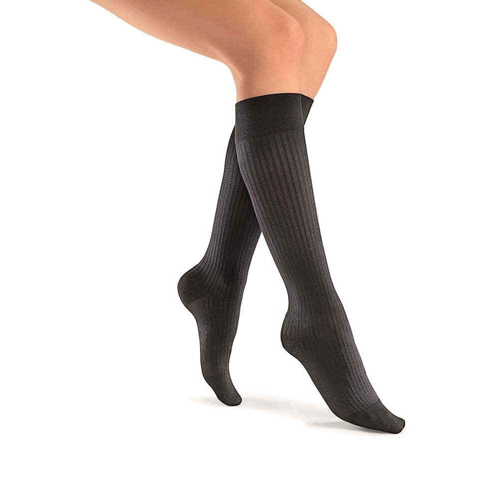 JOBSTsoSoft Compression Socks, 15-20 mmHg, Knee High, Ribbed, Closed Toe