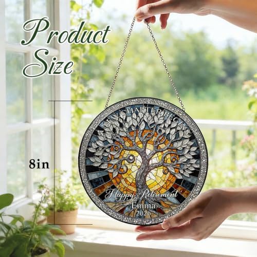 Personalized Retirement Suncatchers Retirement Gifts for Women - 1