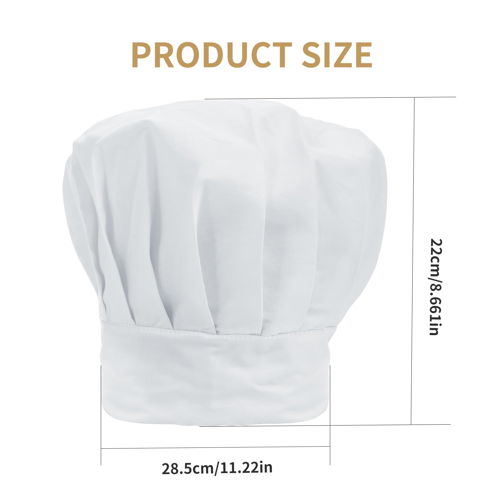 3 szt. Czapka szefa kuchni, Regulowana czapka kuchenna unisex, czapka piekarska, czapka szefa kuchni, czapka kuchenna, profesjonalna czapka piekarska, czapka kuchenna na kuchnię w domu