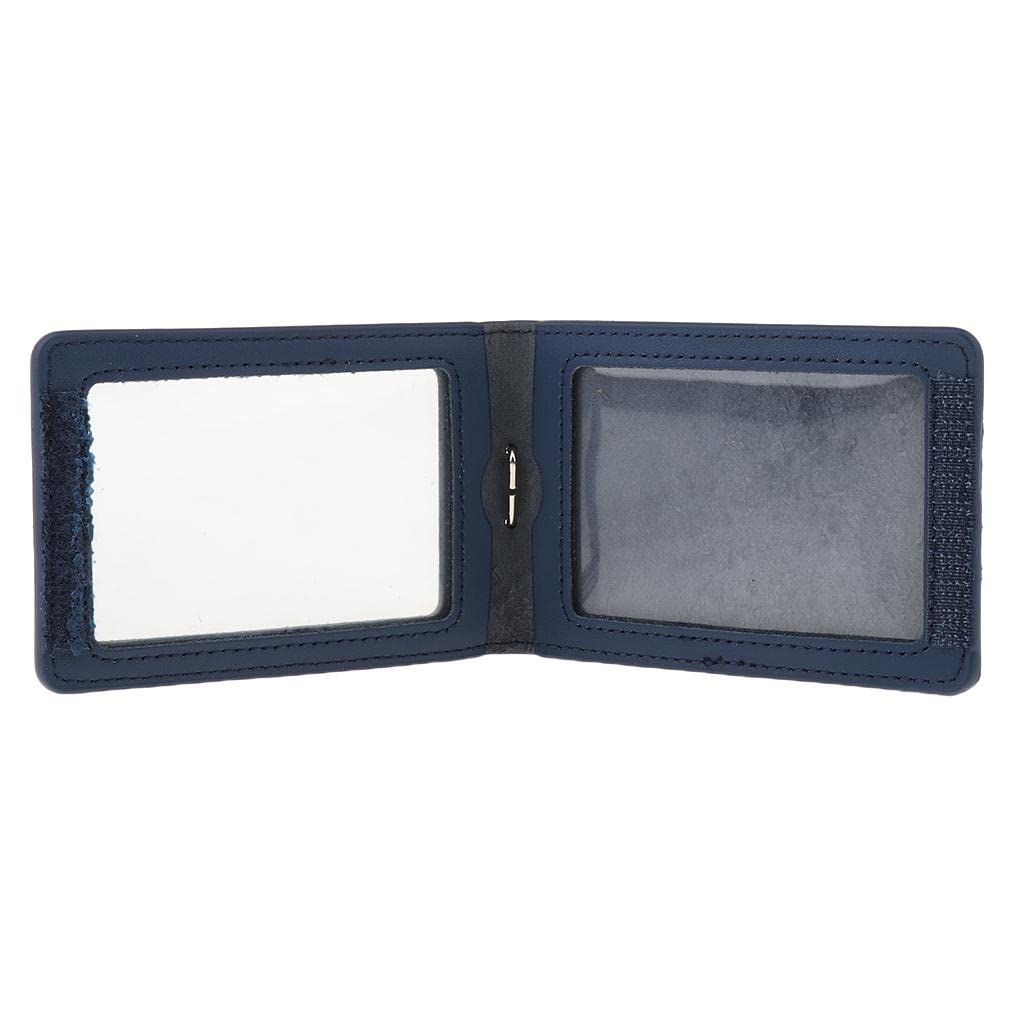 VELURA PU Leather Double Cards Vertical Style ID Business Badge Holders Dark Blue|Clothing Shoes & Accessories | Womens Accessories | ID & Document Holders