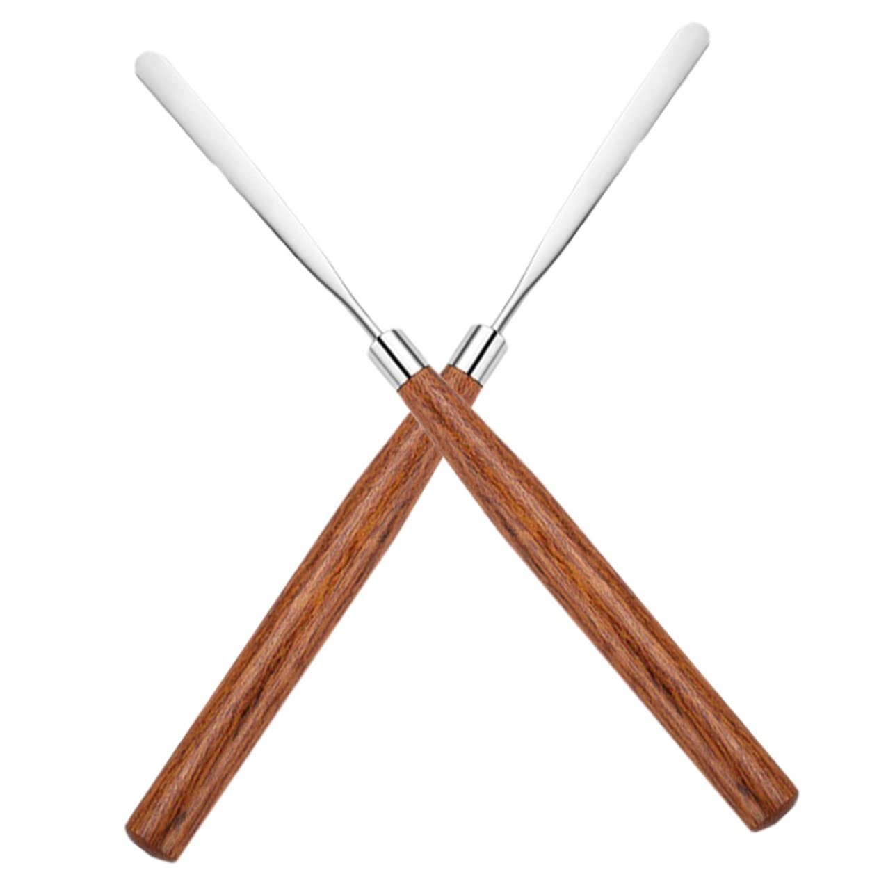 PLAFOPE Cosmetic Mixing Makeup Spatula 2pcs Foundation Makeup Spatula Mini Makeup Scoop Spatula Nail Polish Mixing Tool for Diy Beauty Shop