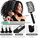 2 Pack Hair Brush Set, Hair Brushes for Women Men Kid Wet Dry Curly Thick Thin Wavy Straight Hair, Make Hair Beautiful and Smooth(Black)