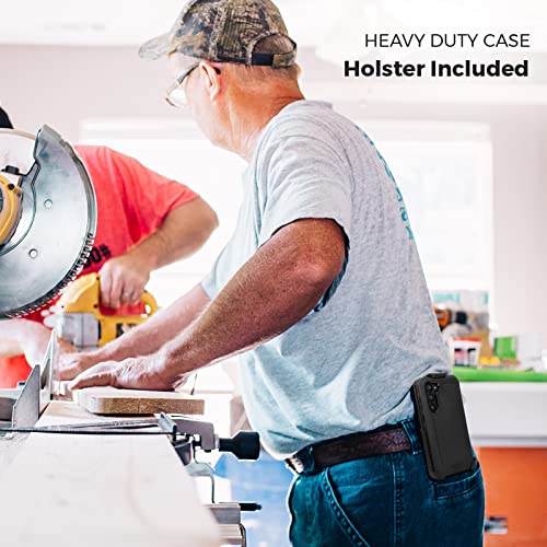 Motive For Samsung Galaxy S23 Plus Heavy Duty Holster Case With Belt Clip, Military Grade Quad-Layer Rugged Phone Case - Black, Designed In New York | Bunker Series #TOP7