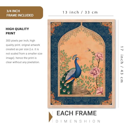 Image of kotart Premium Paintings with Frame for Home Decoration - Pichwai Wall Art Painting for Living Room Bedroom Office Wall Decoration - (13X17 INCH, G)