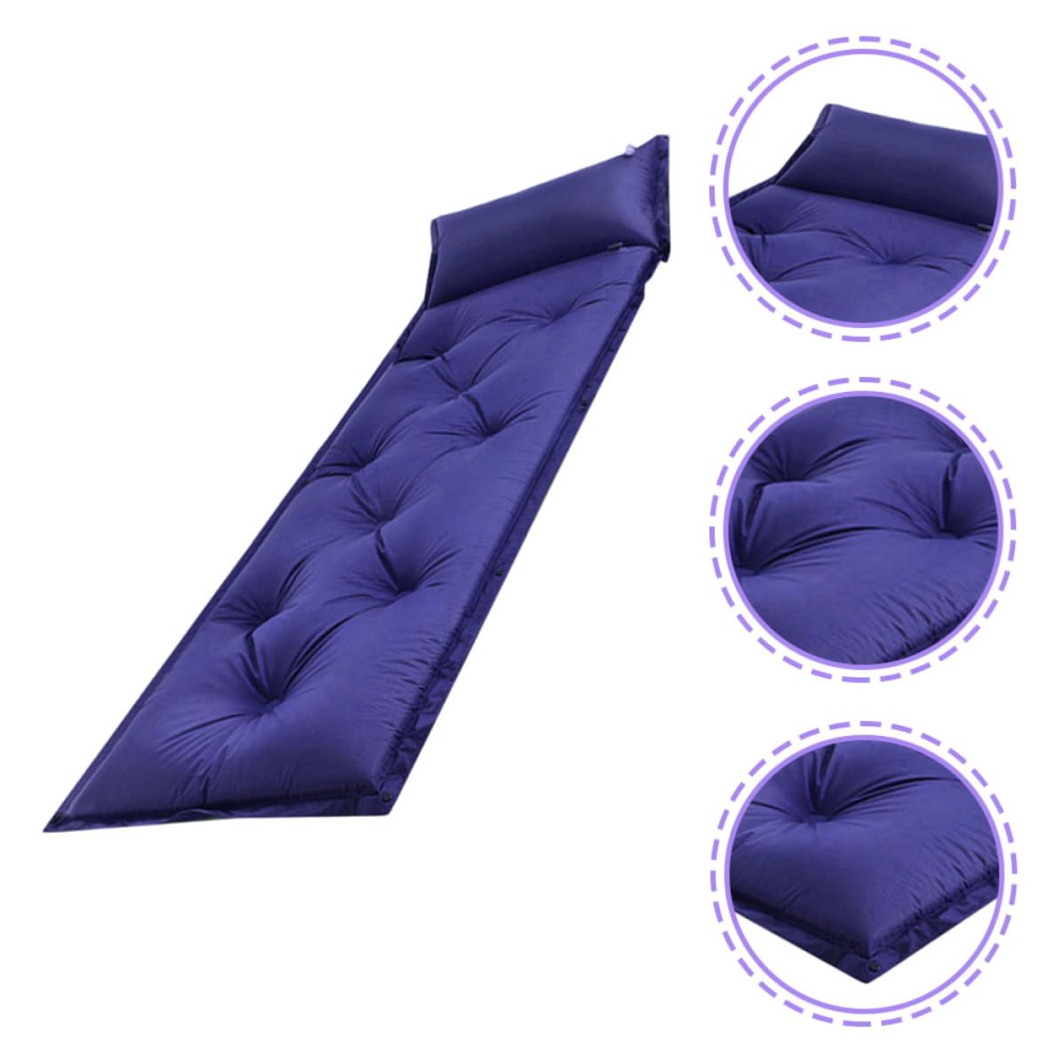 Colchón de Camping Autoinflable Azul Material Confiable y Diseño Compacto para Acampada, Playa y Actividades al Aire Libre