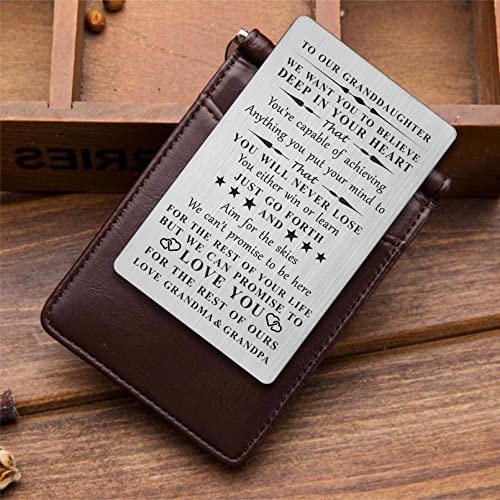 To Our Granddaughter Gifts - Granddaughter Wallet Card - Happy Birthday Granddaughter Gifts - Granddaughter Graduation Christmas Gifts2