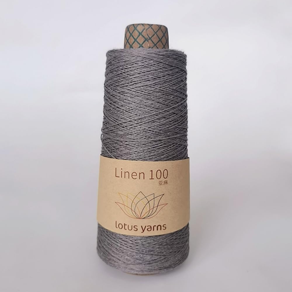 Lotus Yarns 100% Natural Linen Lace Weight Hand Knitting Crochet Yarn 100g/cone for Summer Fashion Garments Baby Clothes Soft and Cool 04