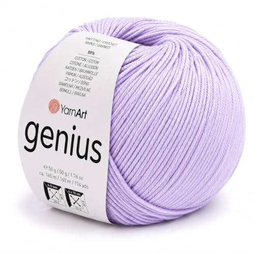 Image of YarnArt Genius Soft Cotton Blend Yarn, 1 Pack (1.76 oz / 174 Yds)