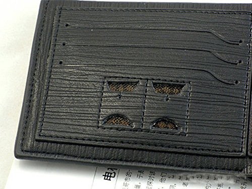 PsmGoods Portafoglio in pelle moda Uomo Nero tasca...