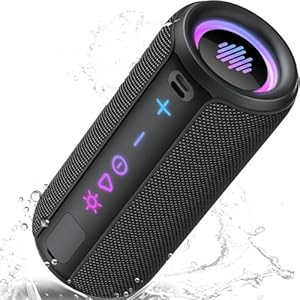 TIMU Bluetooth Speaker Portable Wireless Bluetooth Speakers with HD Stereo Sound, Bluetooth 5.4 TWS Pairing 30H Battery Life with Led Light for Outdoor/Party/Sport/Travel/...