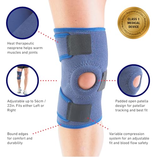 Neo-G Knee Support Open Patella - Knee Brace For Arthritis, Joint Pain Relief, ACL, Meniscus Tear, Runners Knee, Walking, Running - Knee Supports for Joint Pain Men and Women - Adjustable