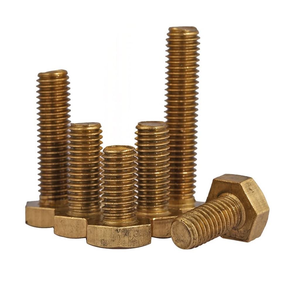 MACHSWON Sechskantschrauben M6x16mm Messing - 10 Stück | Außensechskant