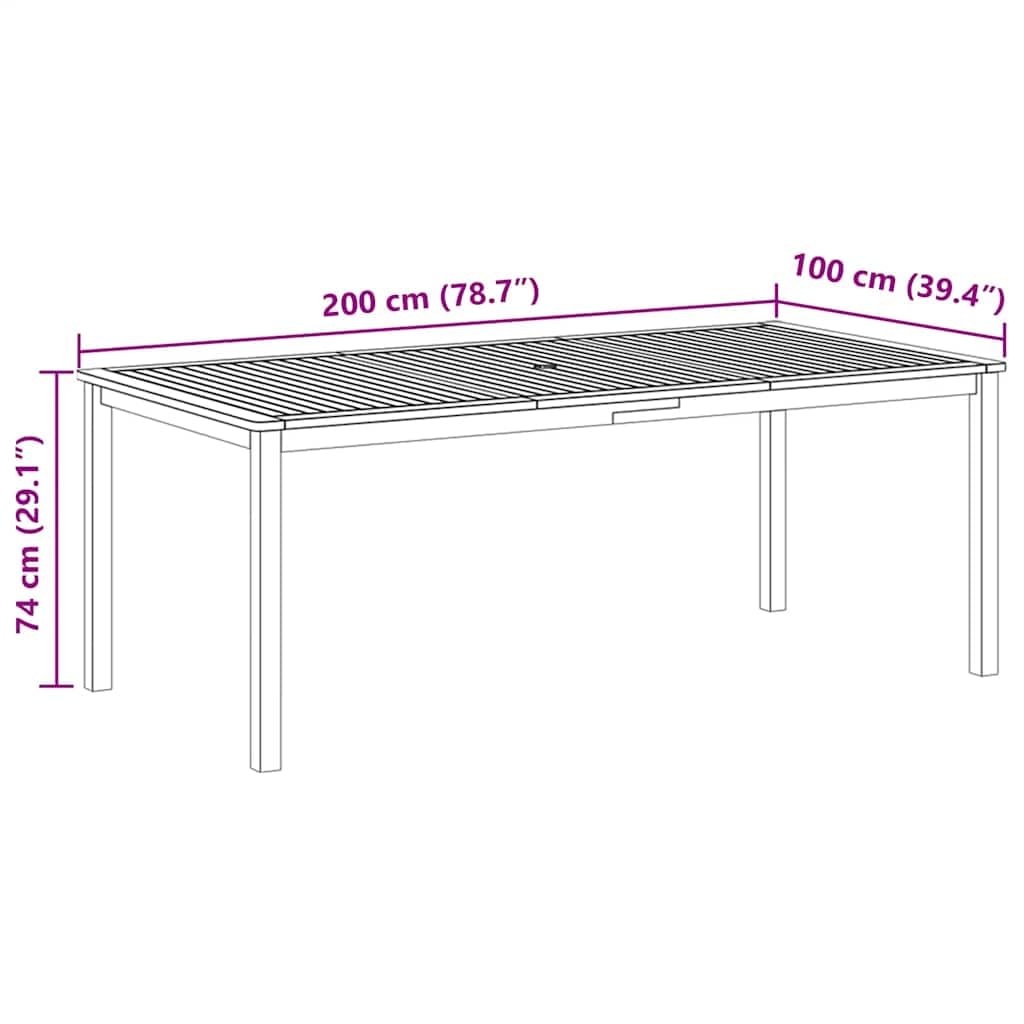 vidaXL Table de Salle à Manger de Jardin Terrasse Balcon Patio Bois d'Acacia