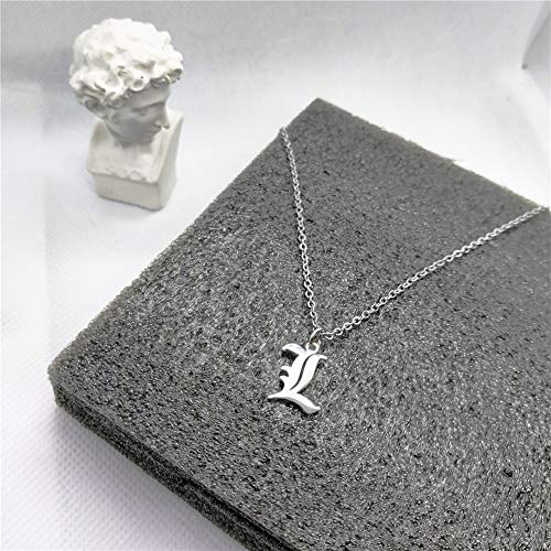 Old English Initial Alphabet Letter Necklace2