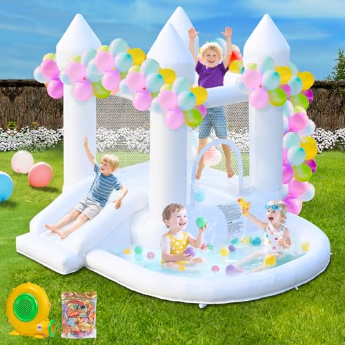 Infltable Château Gonflable avec Toboggan, Château...