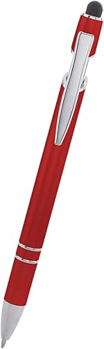 Miniatura 9 de Bolígrafos personalizados con lápiz capacitivo, The Legacy, bolígrafos de nombre impresos metálicos personalizados con tinta negra, impresos con