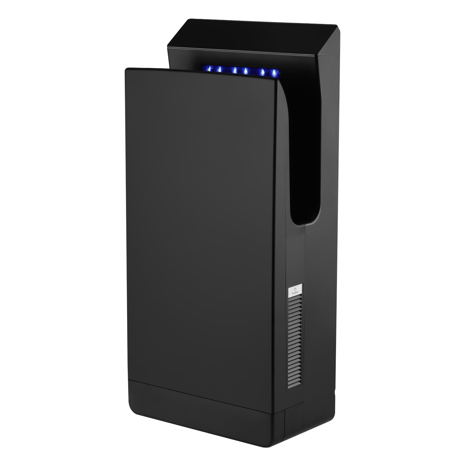 Sèche-Mains Électrique Haute Vitesse 1350W - Mural Automatique avec Filtre HEPA et Stérilisation UV, Séchage Ultra-Rapide 7s, Sèche-Mains Professionnel Commercial pour Hôtels et Bureaux (Noir)