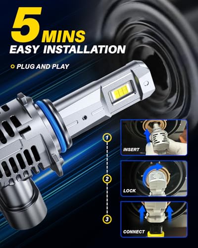 Image of AUTOONE 2026 Upgraded 9005 Headlight Bulbs, 1400% Bright 70000 Lumens HB3 Bulbs