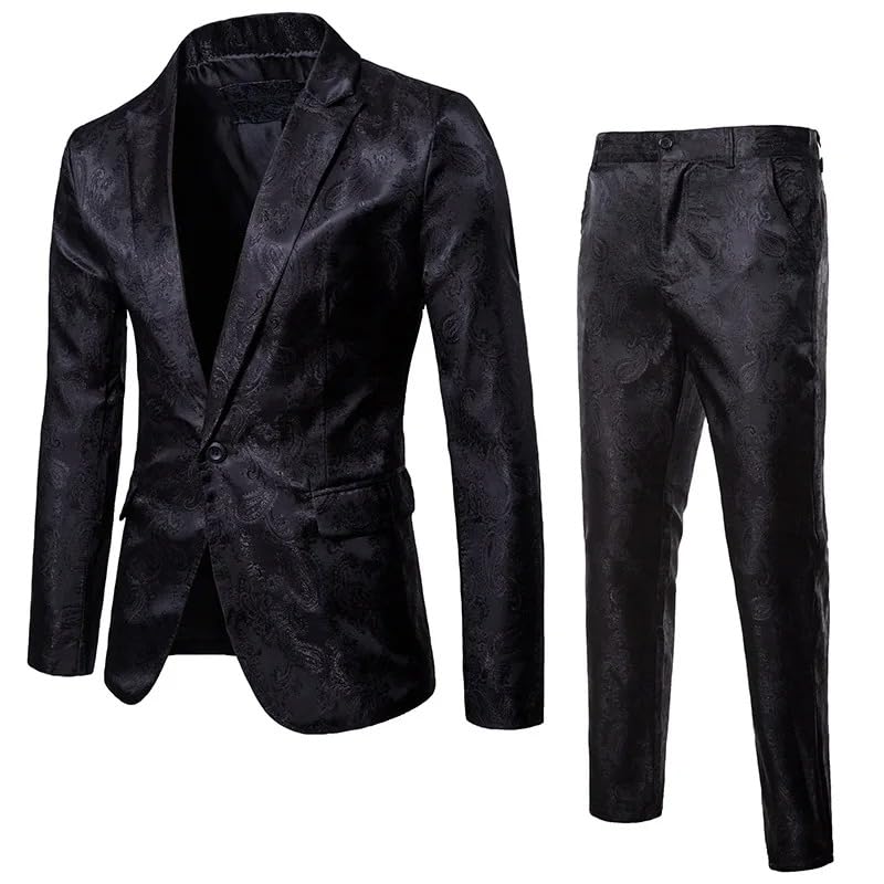 Men Classic Suit 2 Piece Set Spring and Summer Male Dance Party3