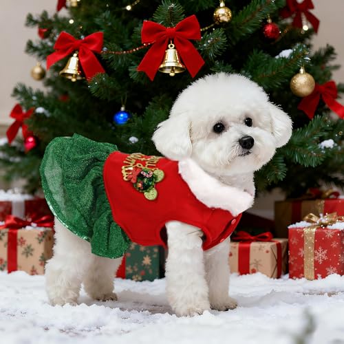 Vestido Navideño de Tul para Perros Pequeños y Gatos miniatura 4