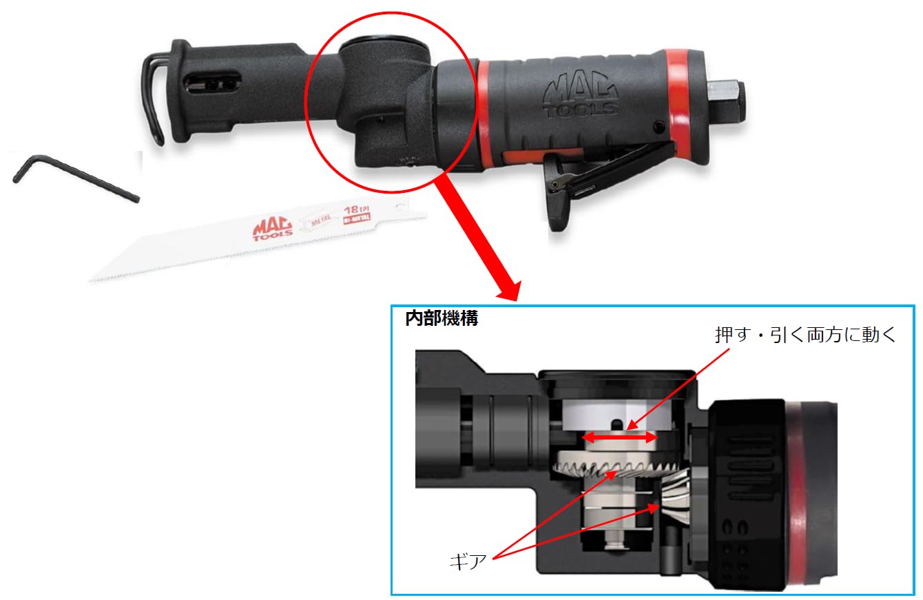 Amazon.co.jp: MACTOOLS ヘビーデューティー ギア駆動エアソー : DIY 