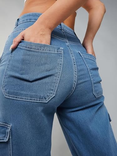 Image of Miss Chase Women's Wide Leg High /Mid Rise Regular Length Jeans