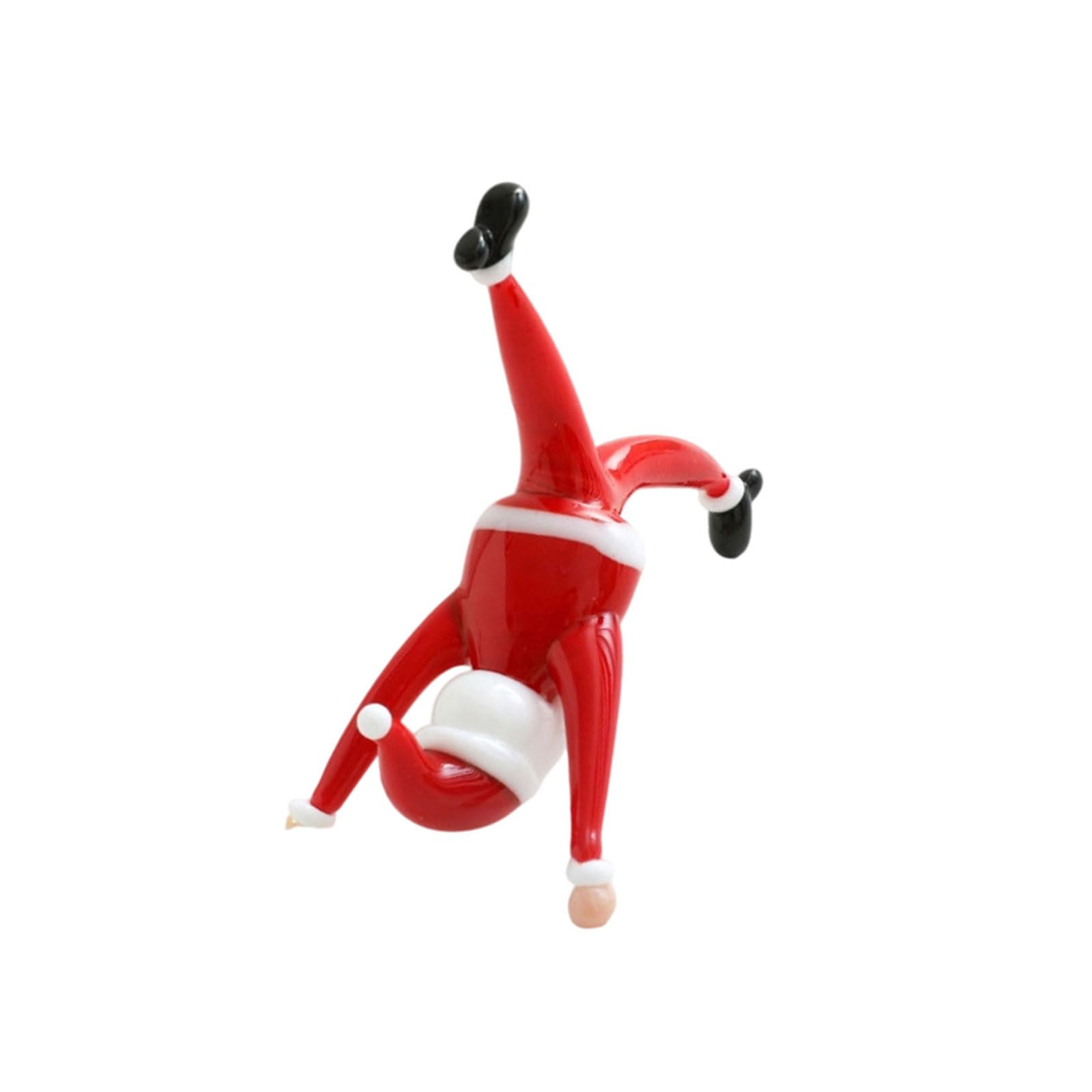 Snorvixre A Christmas Decorative Figurine Sant Clauses Ornament Glass Yogas Sant Figurines Christmas Party Decorations Gift Party Decorations