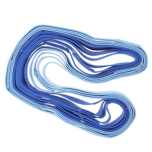 POPETPOP Bandas Elásticas para Toallas de Tumbona 8 Piezas 2 CM Ancho 30 CM Largo Doblado de Goma Azul y Azul Claro Correas Antideslizantes para Sillas de Playa y Piscina Sujetadores
