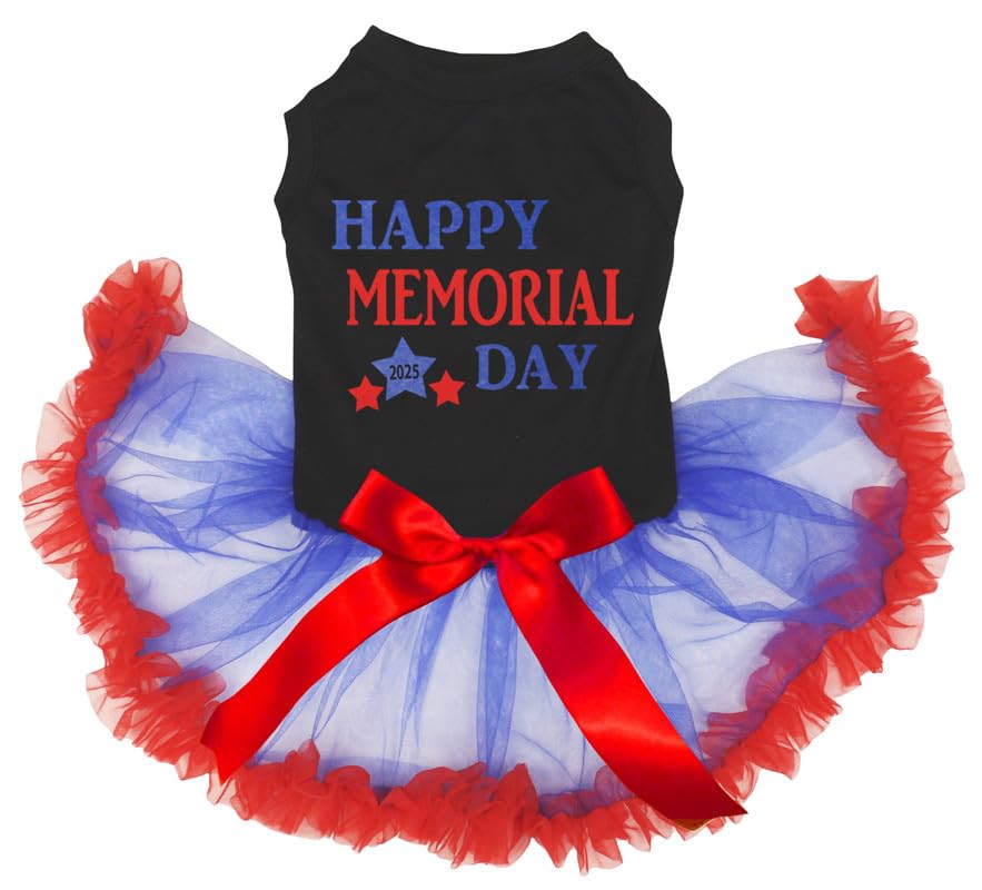 Robe pour chien tricolore XL avec motifs festifs Memorial Day