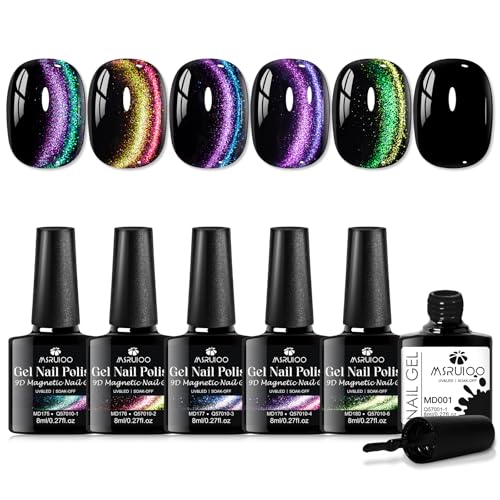 Set de 7 esmaltes de uñas gel efecto ojo de gato miniatura 7