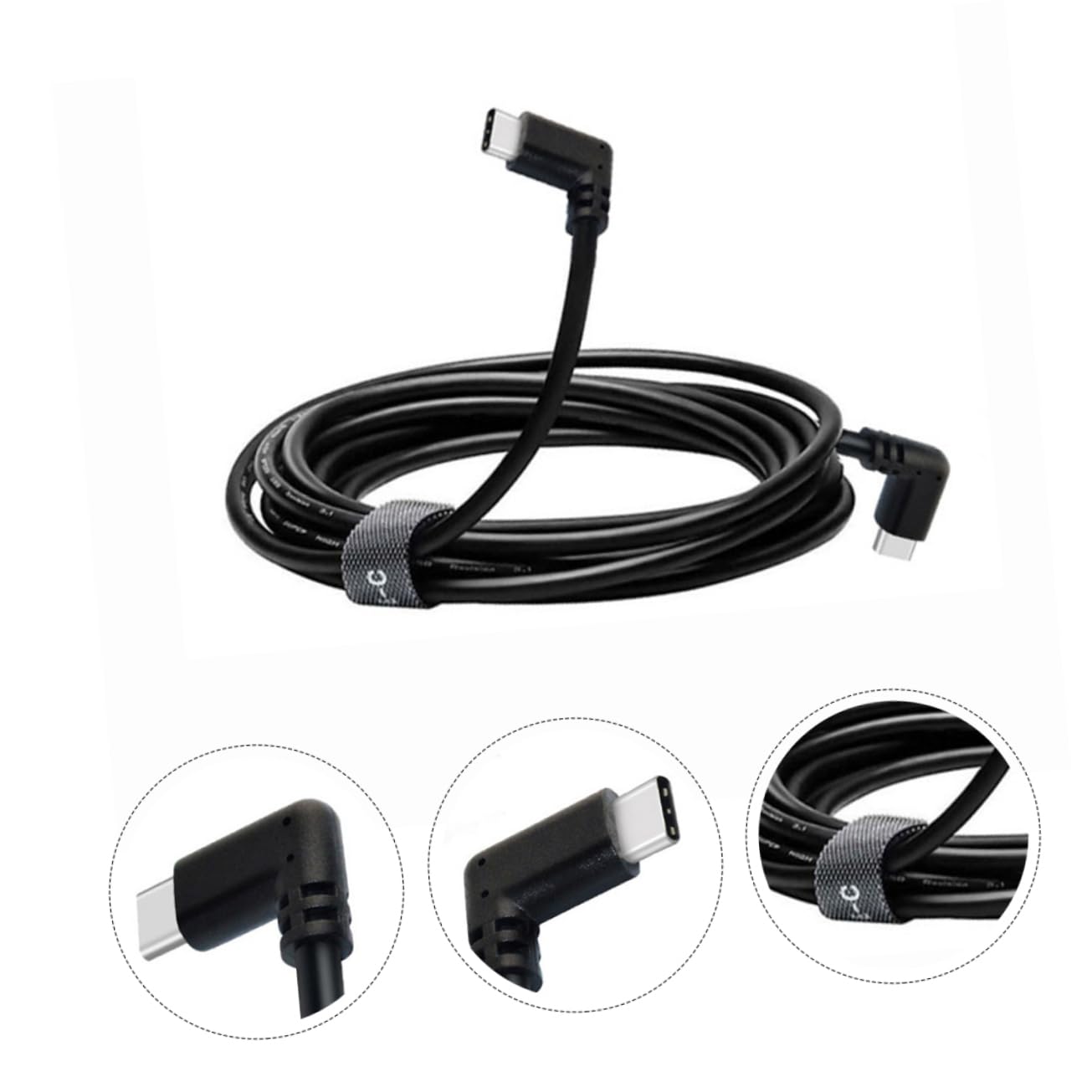 jojofuny 3piezas Cable Vr De Doble Tipo c Compatible y Steam Vr Transmisión De Datos y Carga Rápida Conexión Segura y Fiable