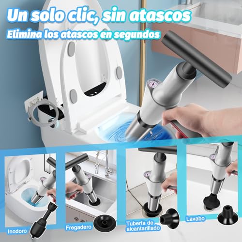 Desatascador de tuberías de alta presión para lavabo ducha y bañeras 3