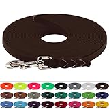 Flache, robuste BioThane Schleppleine – 9 mm breite Standard BioThane (2,5 mm stark) – empfohlen für Hunde zwischen 5 und 15 kg (je nach Trainingsstand)