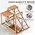 Chicken Perch with Swing, Chicken Roosting Bars, Wood Toy for 3-4 Birds, Hen Ladder & Activity Play, Chickens for Coop with Multiple Perches & Feeder, Suitable for Backyard Farm
