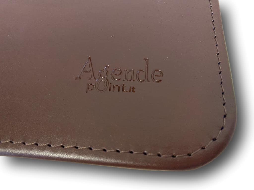 Agendepoint.it - Sottomano Da Scrivania In Vera Pelle Vegetale Con Apertura 38x50 Marrone