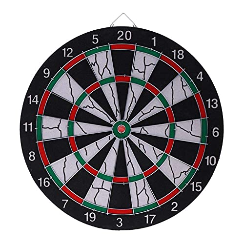MIlAodE Dartscheibe – doppelseitige Dartscheibe mit 6 Messing-Dart-Set Fitnessgeräten, für Indoor-Outdoor-Spaß für Erwachsene