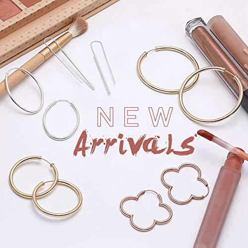 Semplici orecchini a cerchio minimalista 14K real