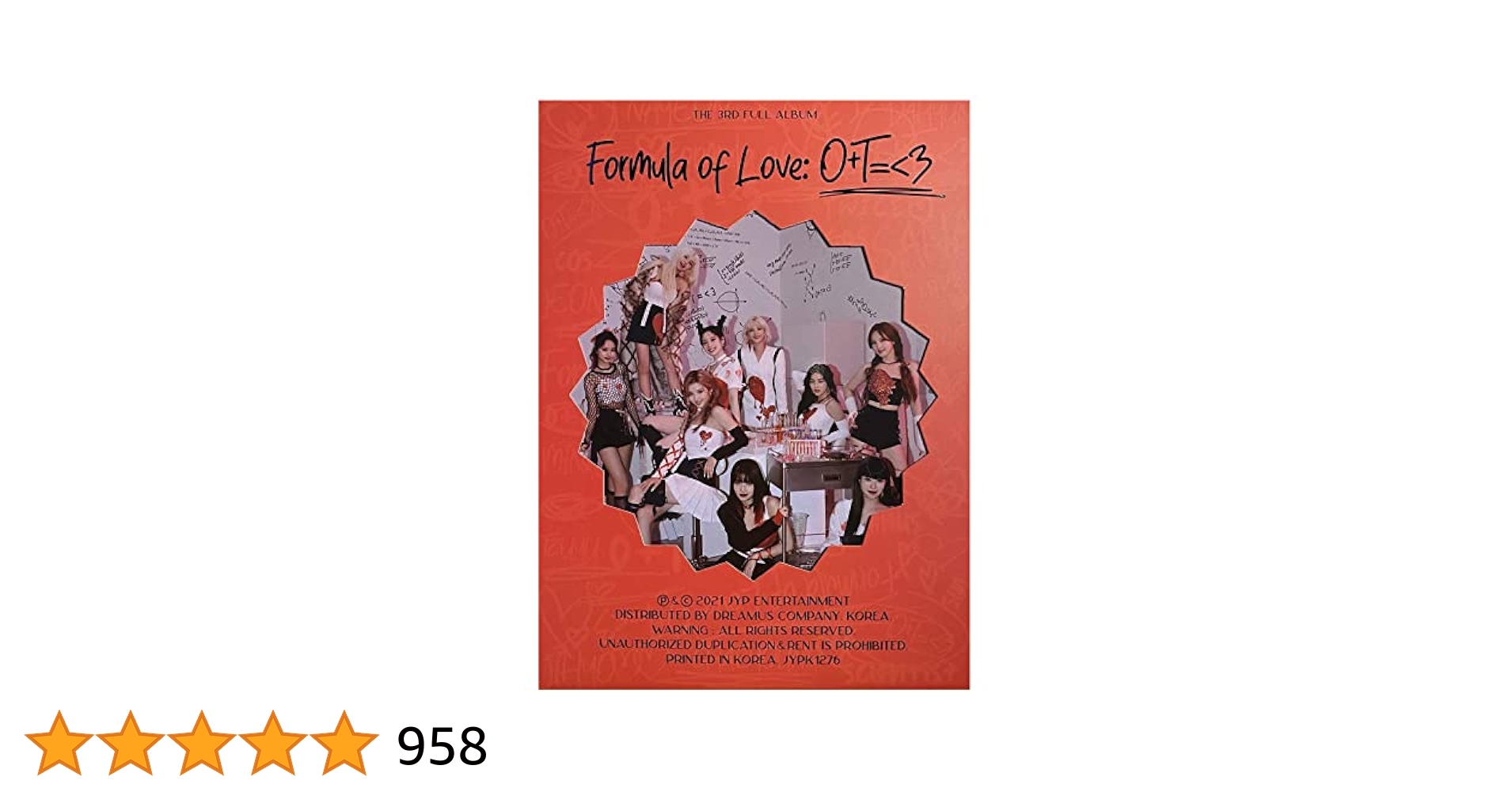 Amazon.com: TWICE Formula of Love: O+T=<3 3rd Album Contents