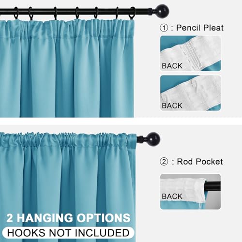 DWCN Blackout Curtains for Bedroom Thermal Insulated Room Darkening Pencil Pleat Window Curtains for Living Room 90 x 90 inch Length - Image 4