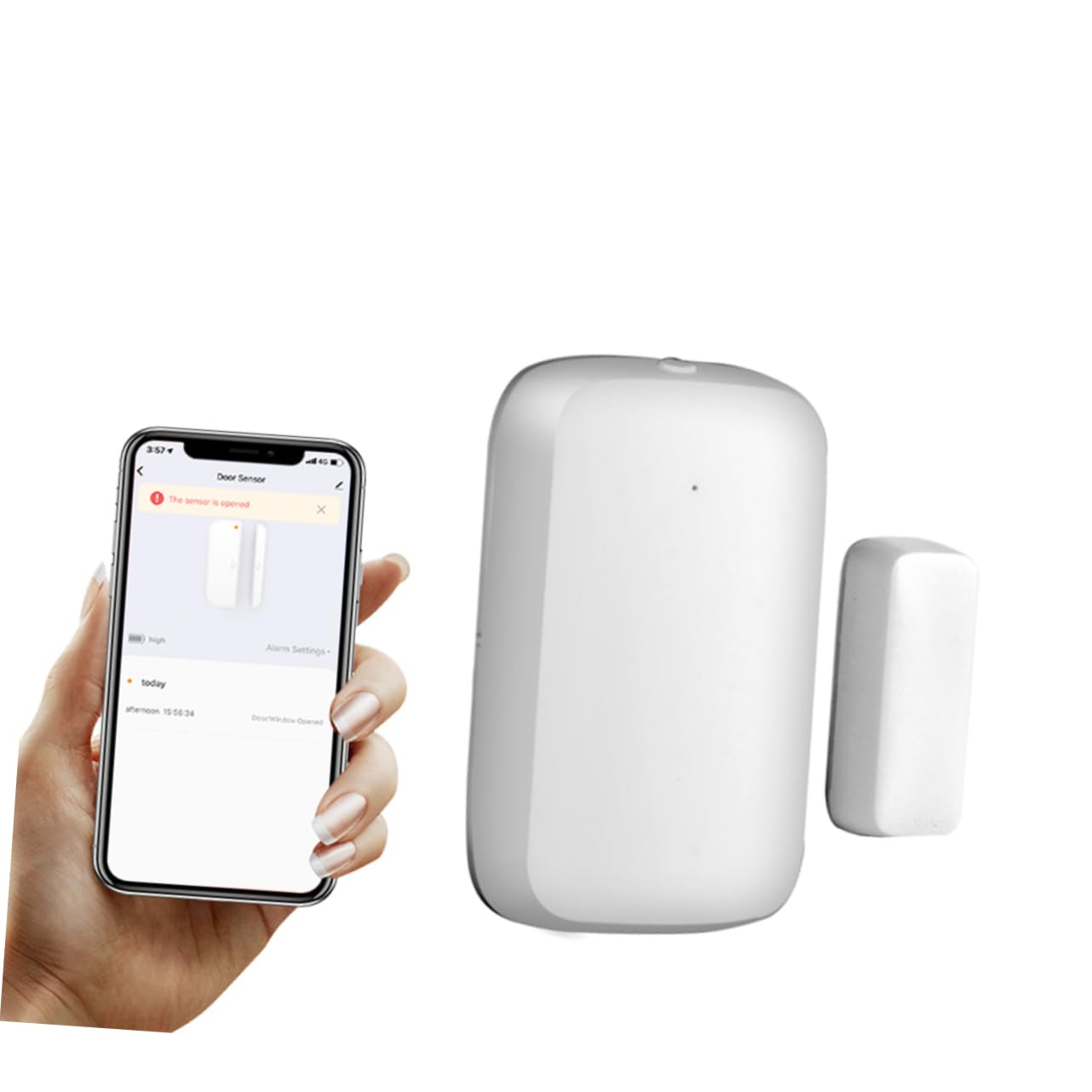 Angoily 2 Juegos De Sensores Magnéticos Para Puertas Y Ventanas Notificaciones De Aplicaciones De Seguridad Color Fáciles De Usar