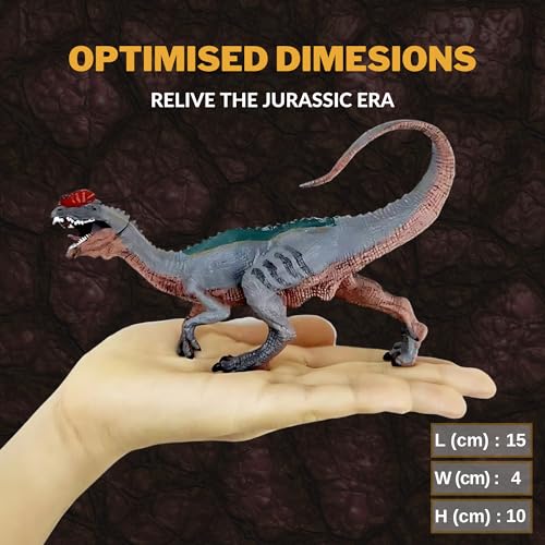 Image of Dilophosaurus Toy Dinosaur Action Figure, Realistic Dilophosourus Big Dinosaurs Toys for Kids, Dilophosaurus Dinosaur Toy for Play and Display, Jurassic Dino Toys for Boys & Girls (Dilophosaurus)