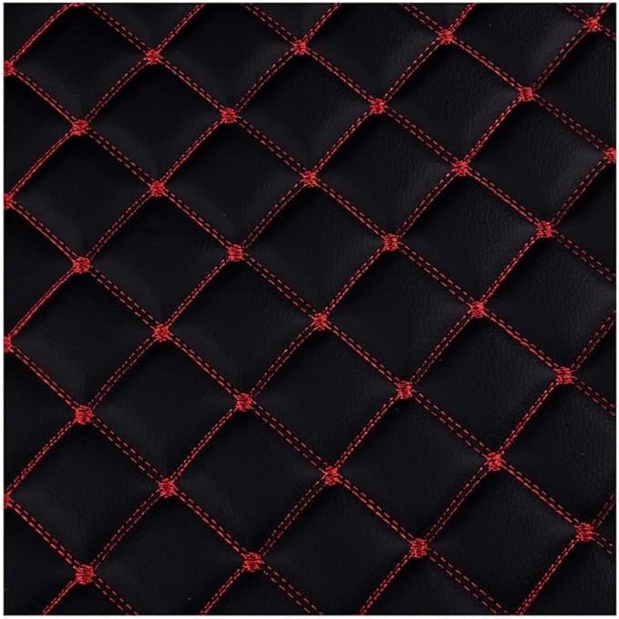 Pikowana tkanina PU o grubości 3,0 mm, skóropodobna tkanina obiciowa z winylu, miękka i gładka tapicerka winylowa, nie gniecie się łatwo(Black,1.6x4m)