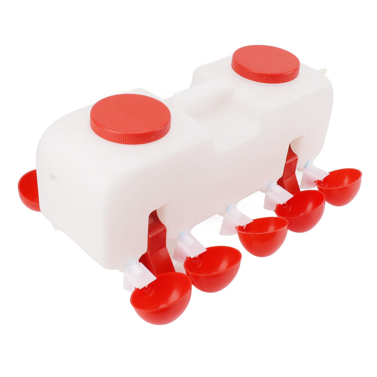 Bebedero automático para Pollos de 10 L, Capacidad Grande, Bebedero para Aves de Corral con 10 tazones, diseño de Doble para Pollos, Patos y Gansos, válvula Flotante de